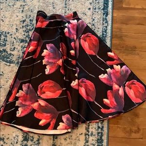 Forever 21 floral printed wide skirt